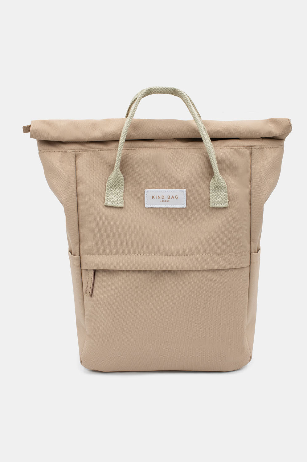 beige backpack with laptop sleeve Women's Roll-Top Laptop Backpack | Kind Bag - Water-Resistant & 100% Recycled