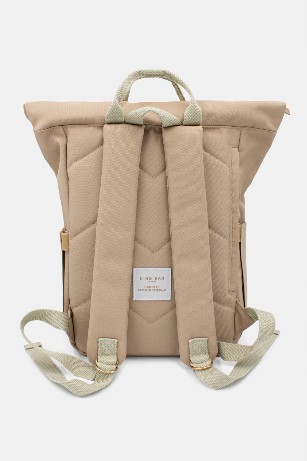 beige backpack with laptop sleeve Women's Roll-Top Laptop Backpack | Kind Bag - Water-Resistant & 100% Recycled