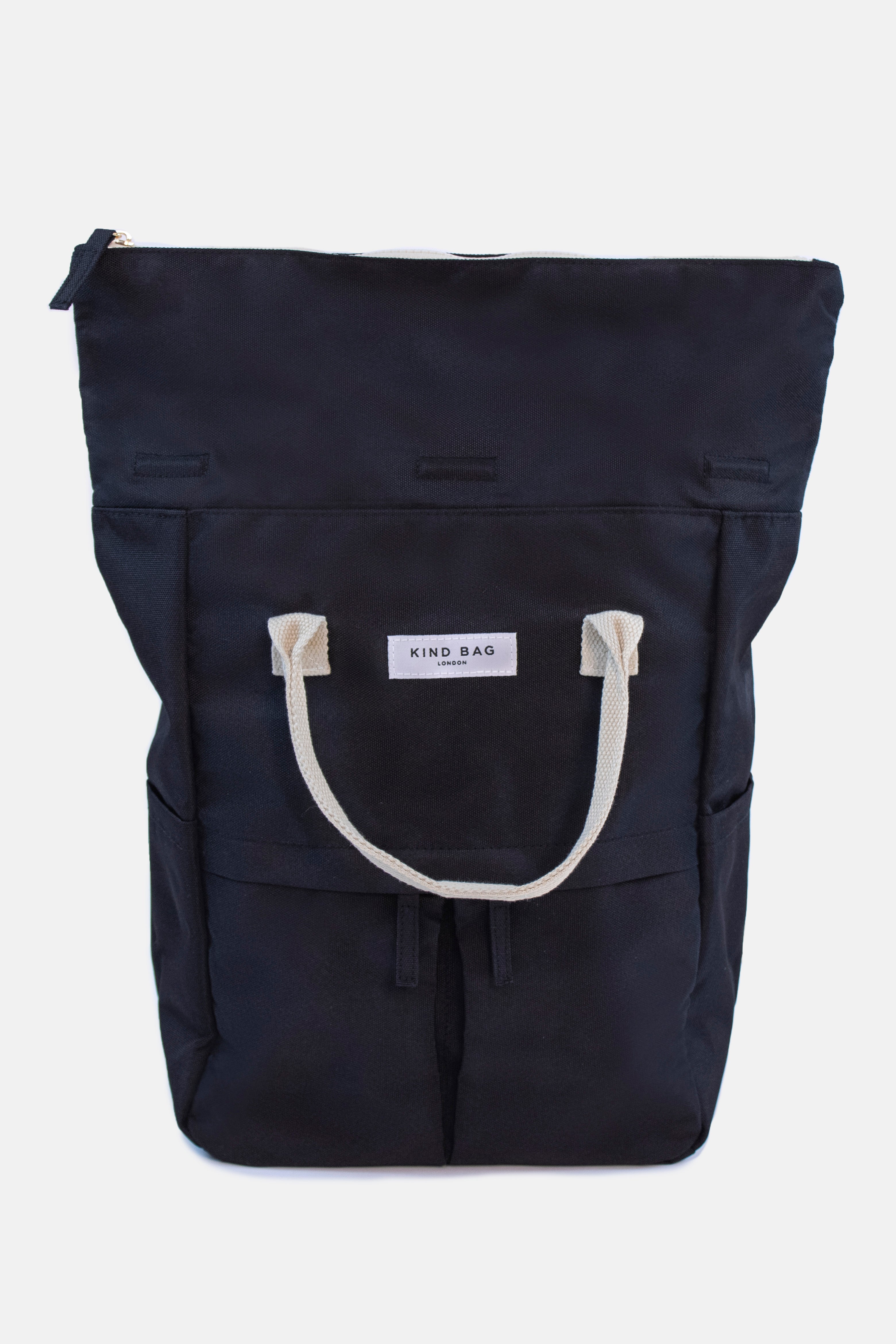 Hackney 2.0 Backpack | Pebble Black | Roll-Top Laptop Medium Backpack