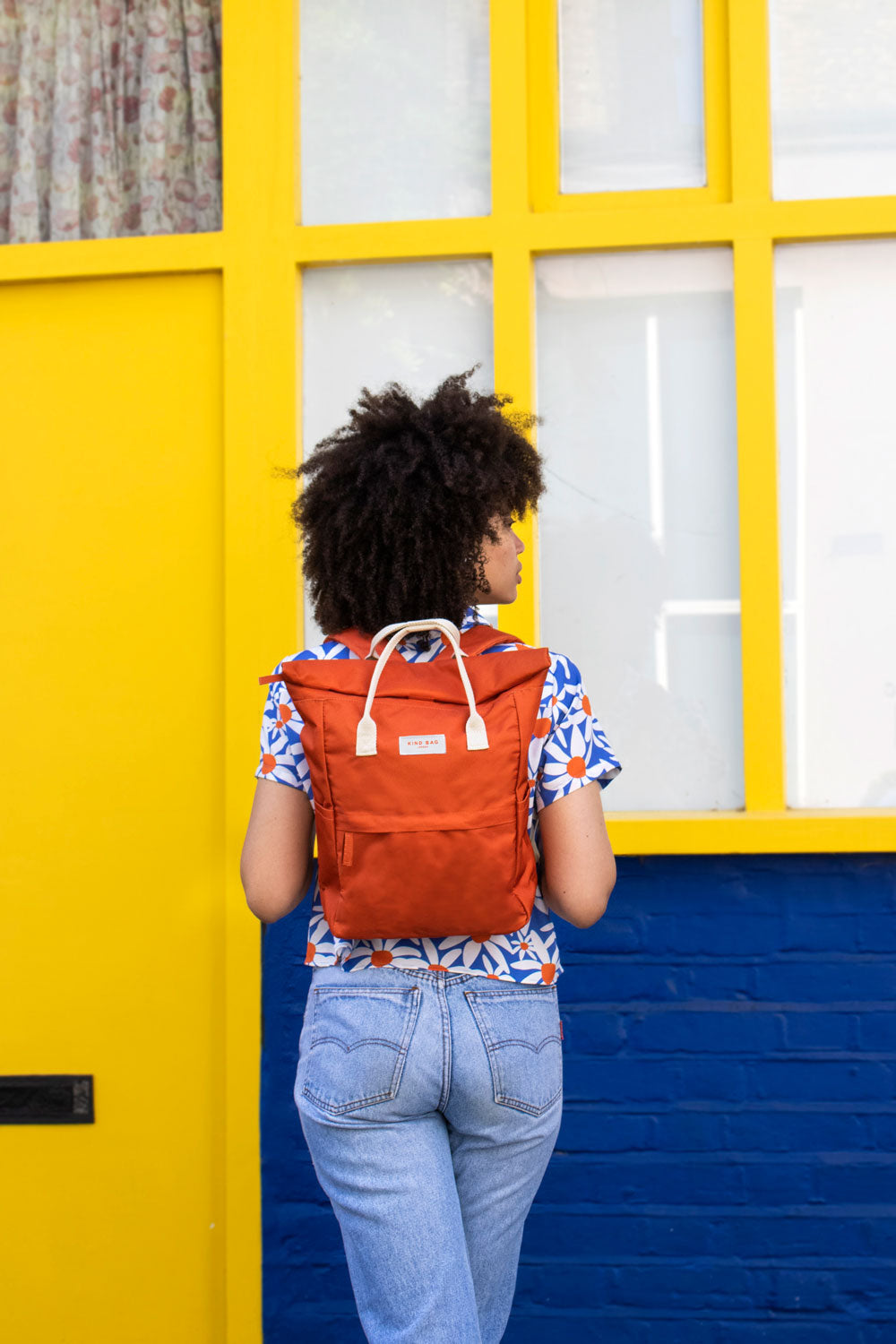 Hackney Backpack | Burnt Orange | Roll-Top Laptop Medium Backpack