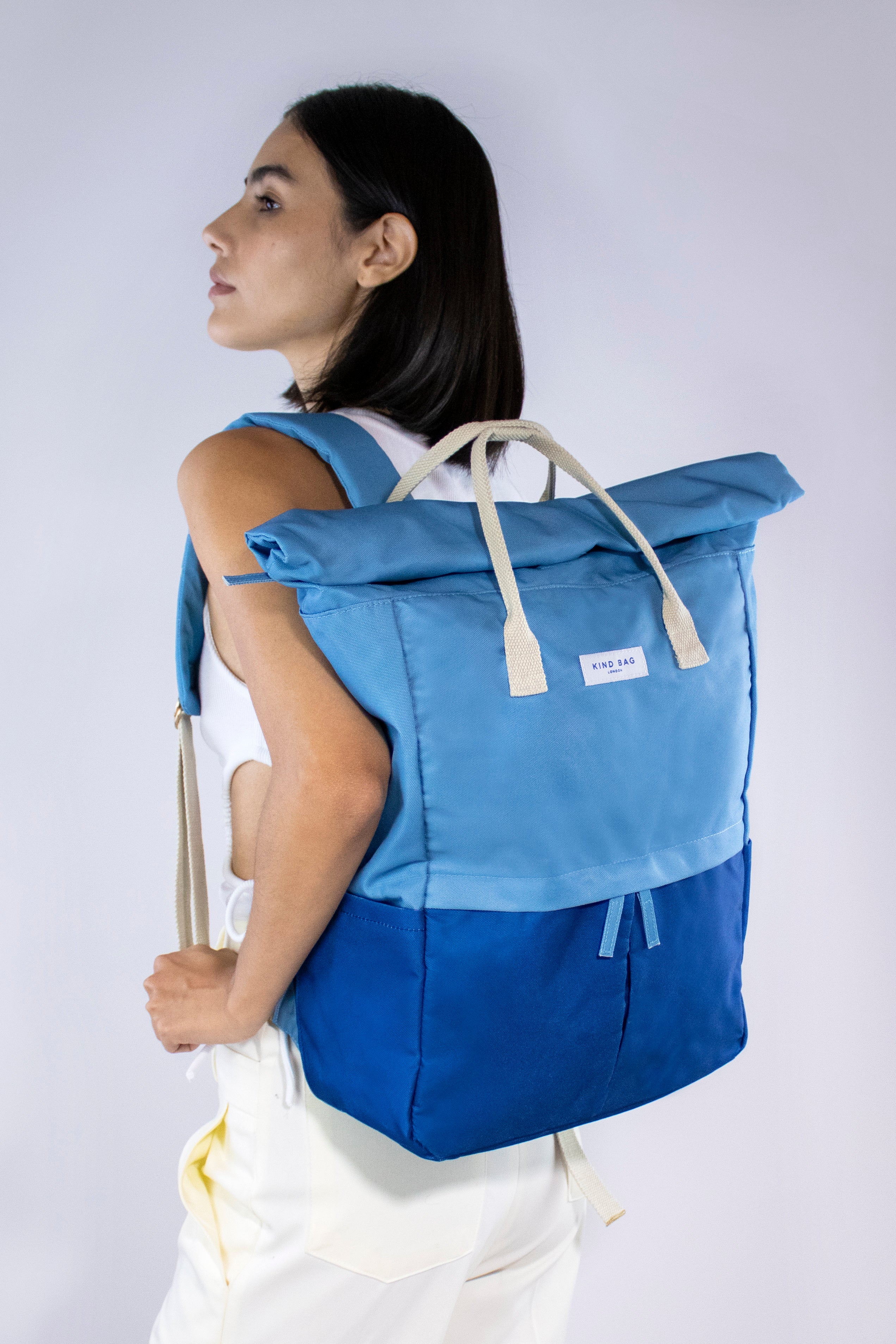 Light Blue & Navy | Hackney 2.0 Backpack | Large