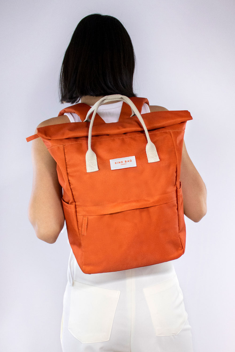Hackney Backpack | Burnt Orange | Roll-Top Laptop Medium Backpack