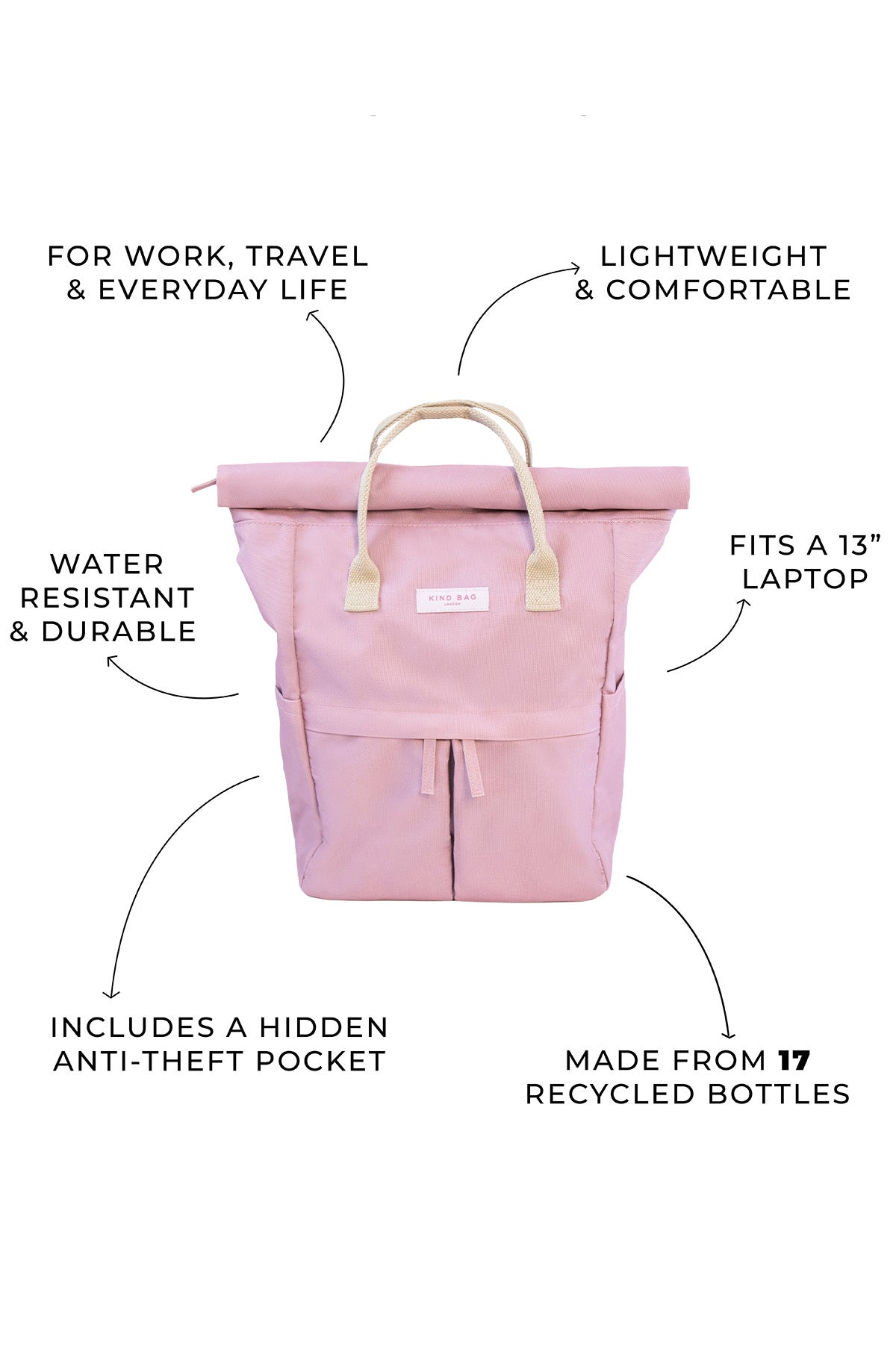 Dusk Pink | Hackney 2.0 Backpack | Medium
