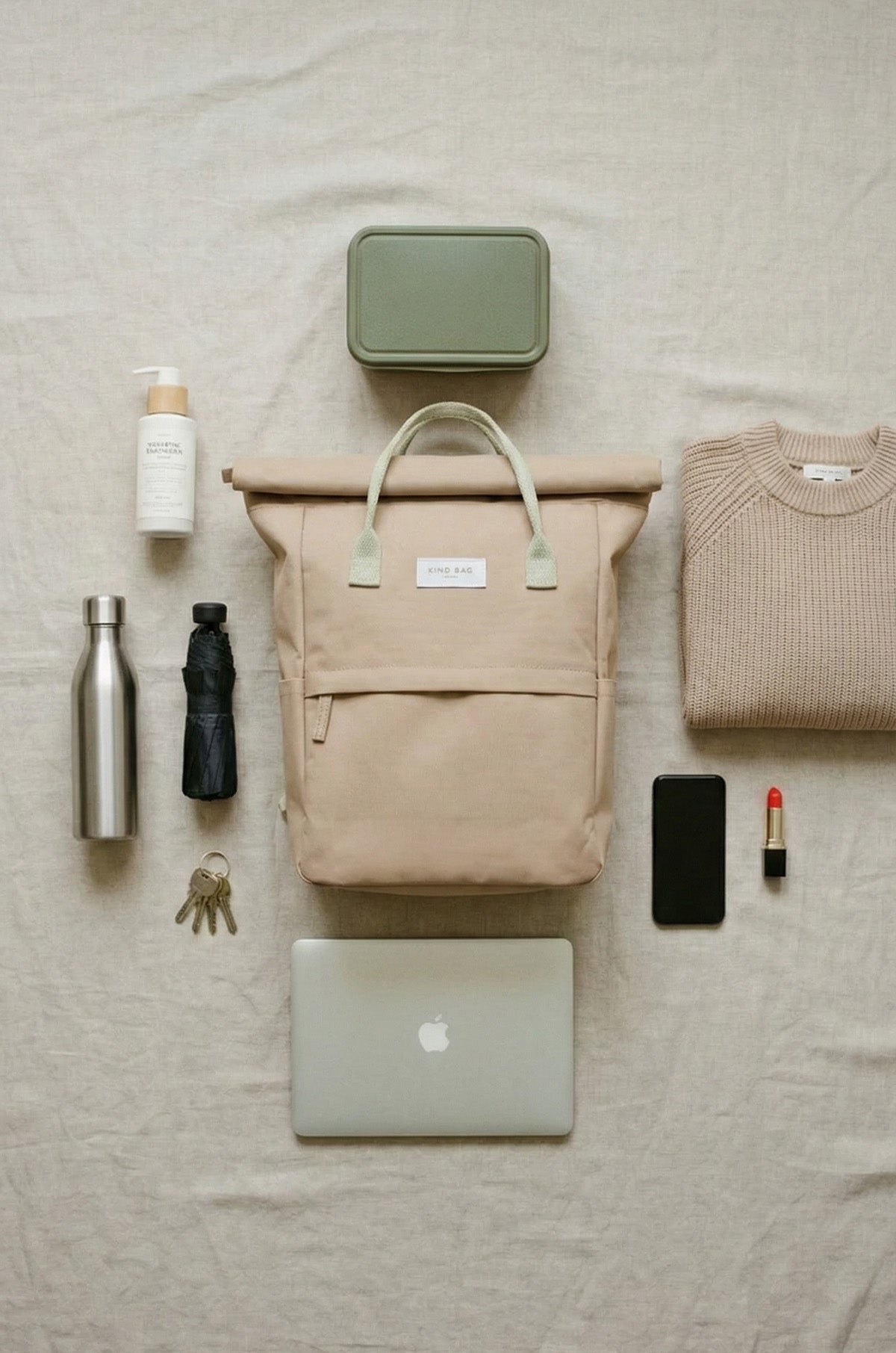beige backpack laptop Tucci Italy DashPack Large-Capacity 17.5-Inch TUCCI Thoughtfully crafted from upcycled materials with multiple pockets Hackney Backpack | Beige |