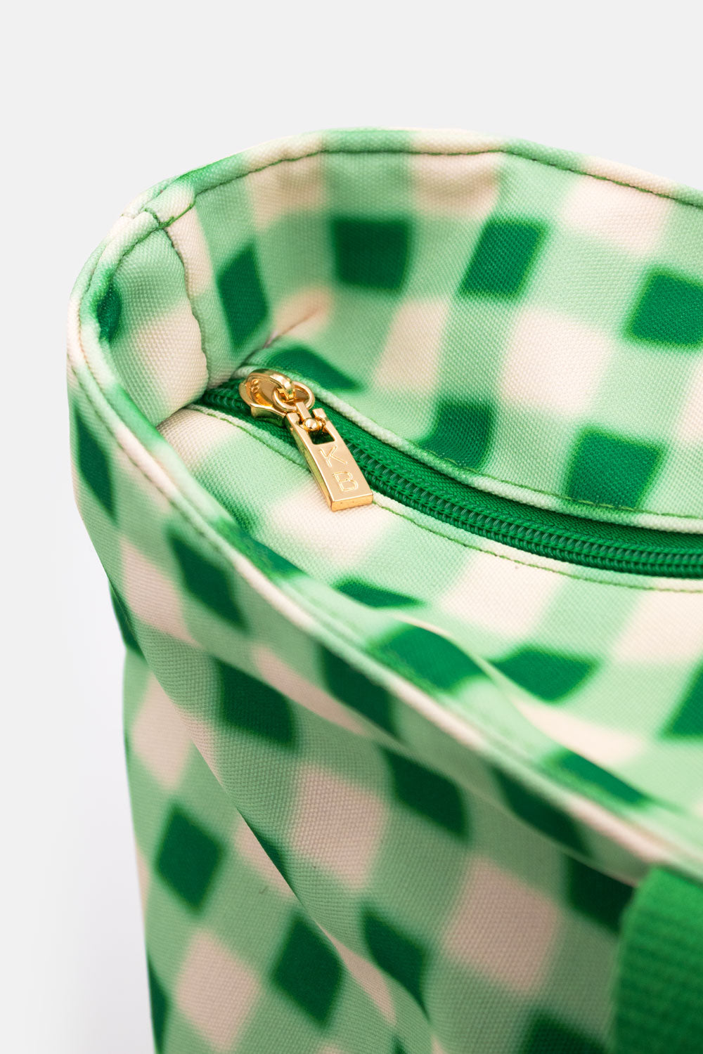 Blurred Plaid Green | Printed Carryall Tote Bag
