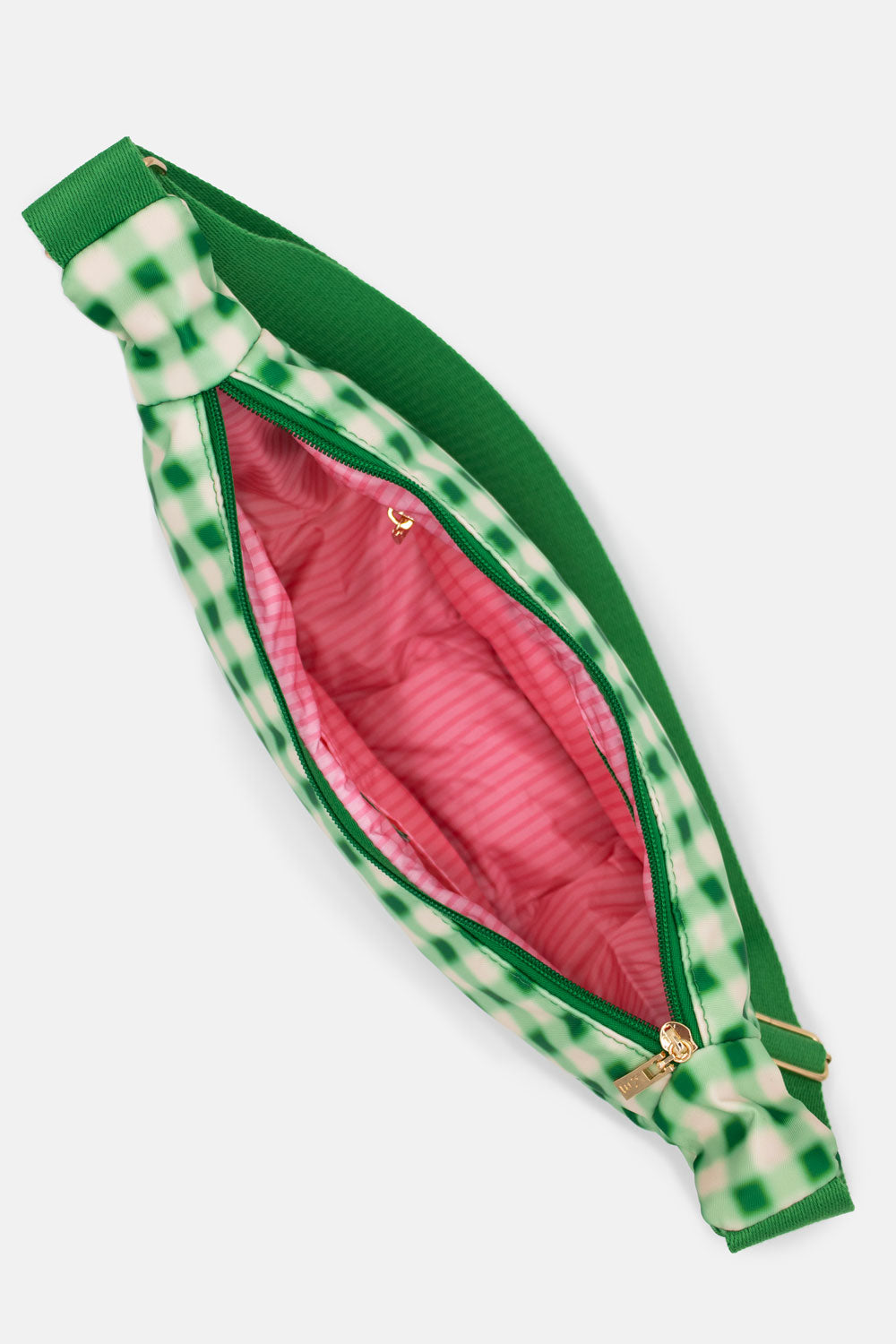 Blurred Plaid Green | Printed Crossbody Bag