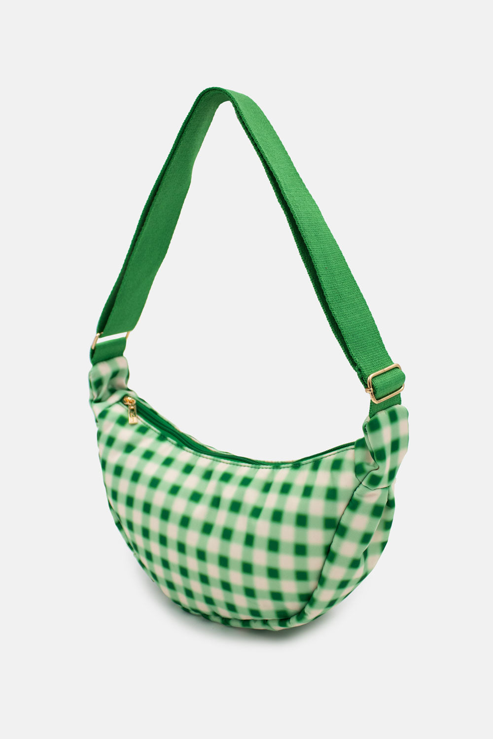 Blurred Plaid Green | Printed Crossbody Bag