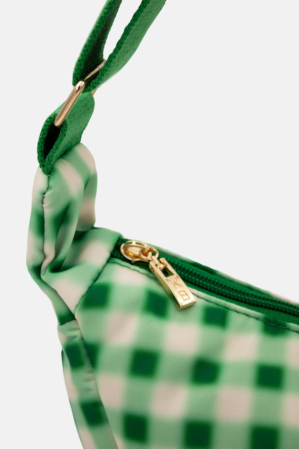 Blurred Plaid Green | Printed Crossbody Bag