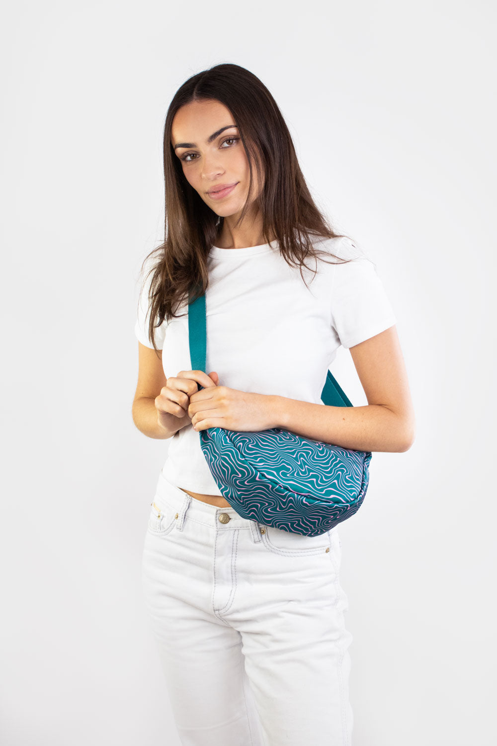 Contours Green | Printed Crossbody Bag