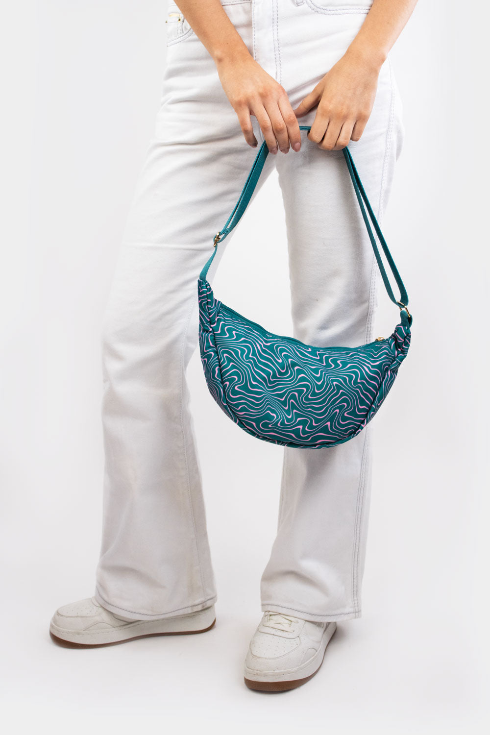 Contours Green | Printed Crossbody Bag