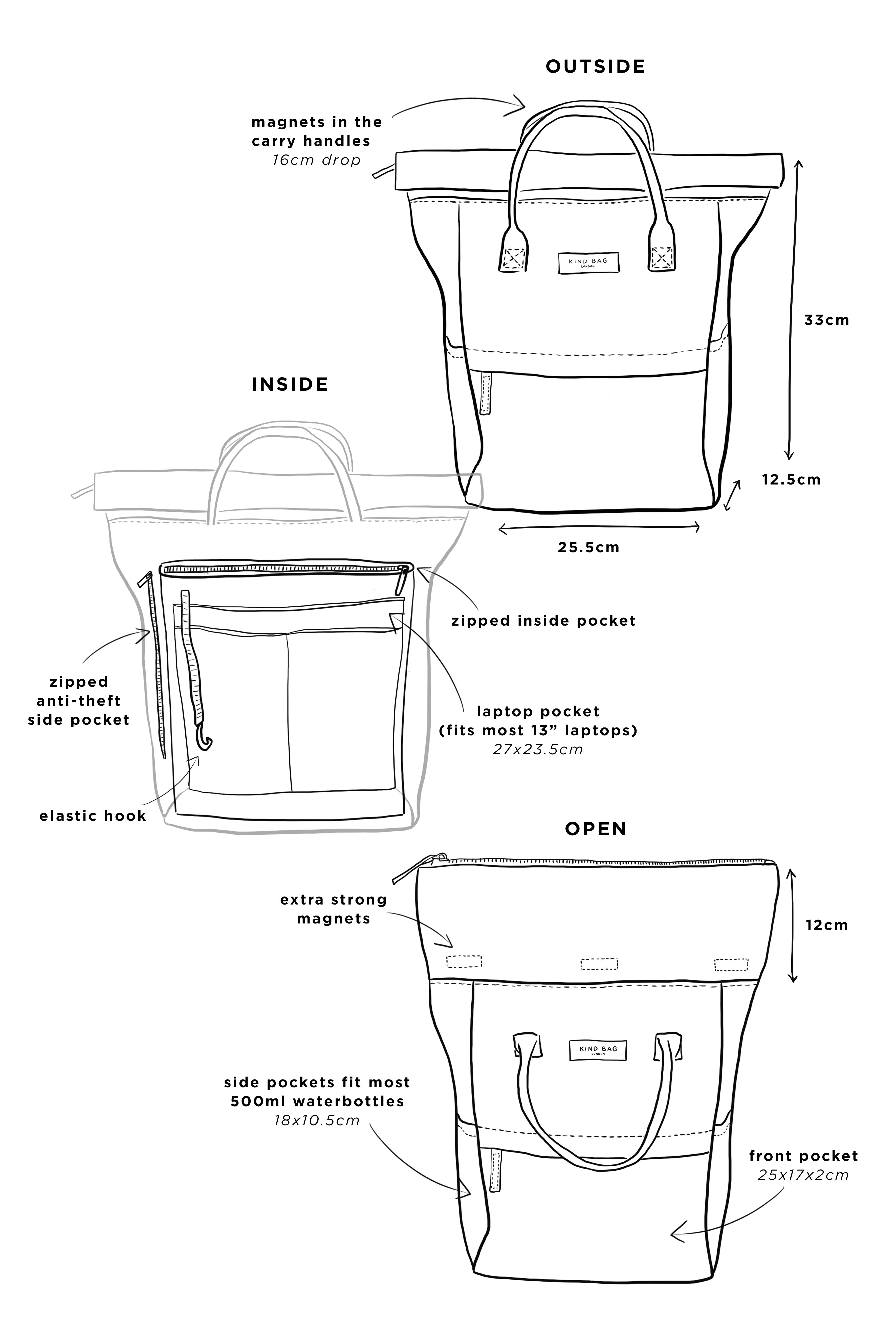Hackney Backpack | Burnt Orange | Roll-Top Laptop Medium Backpack
