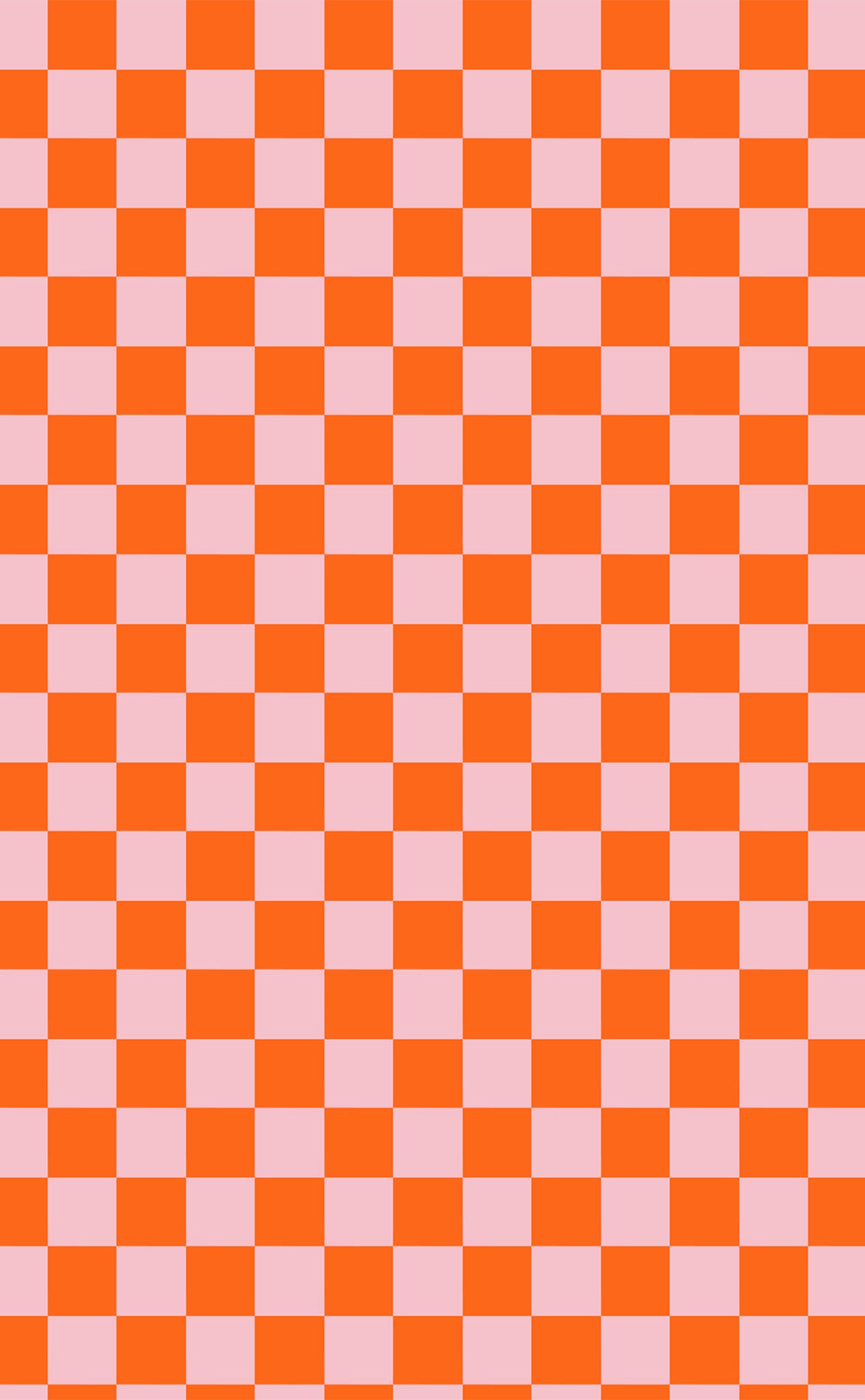 Pink and Orange Checkerboard | Digital Laptop Wallpaper