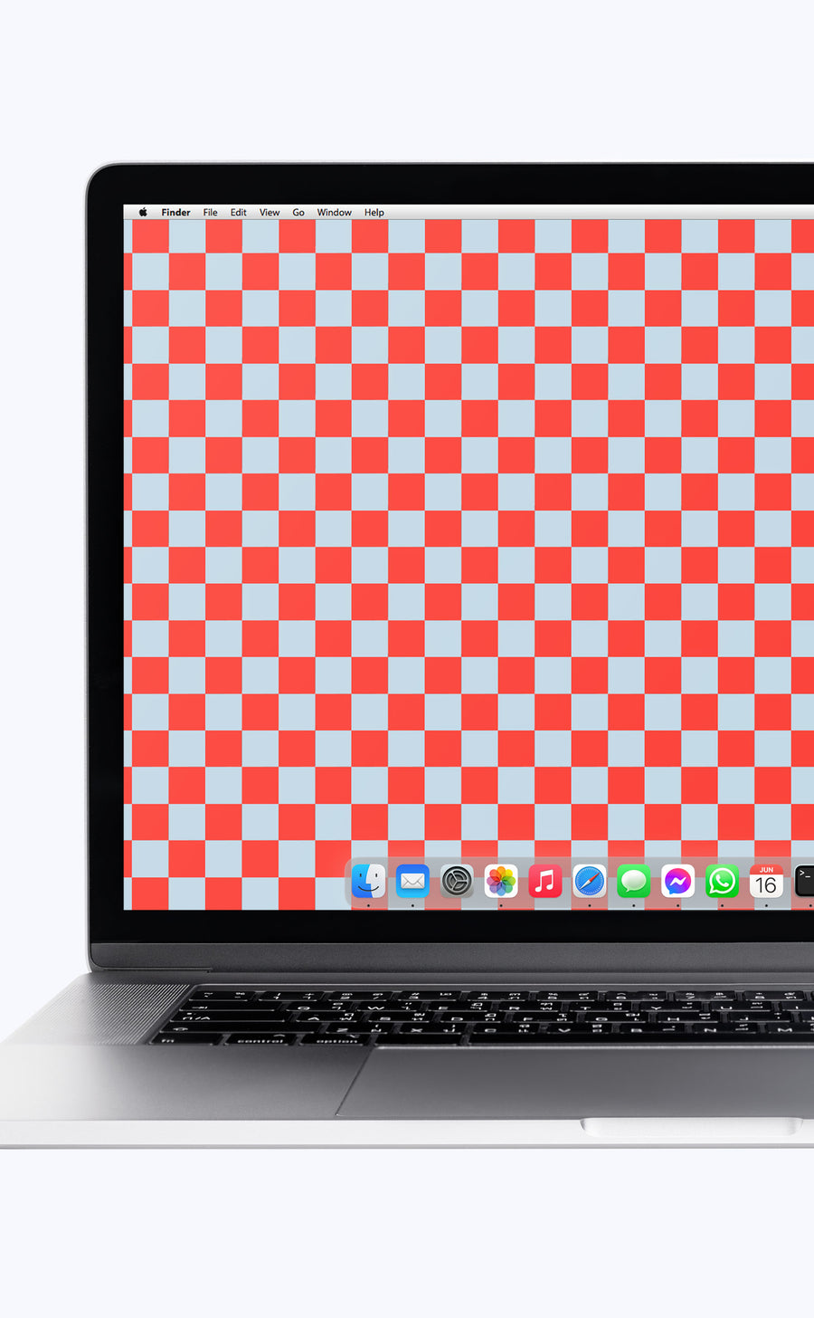 Red and Blue Checkerboard | Digital Laptop Wallpaper