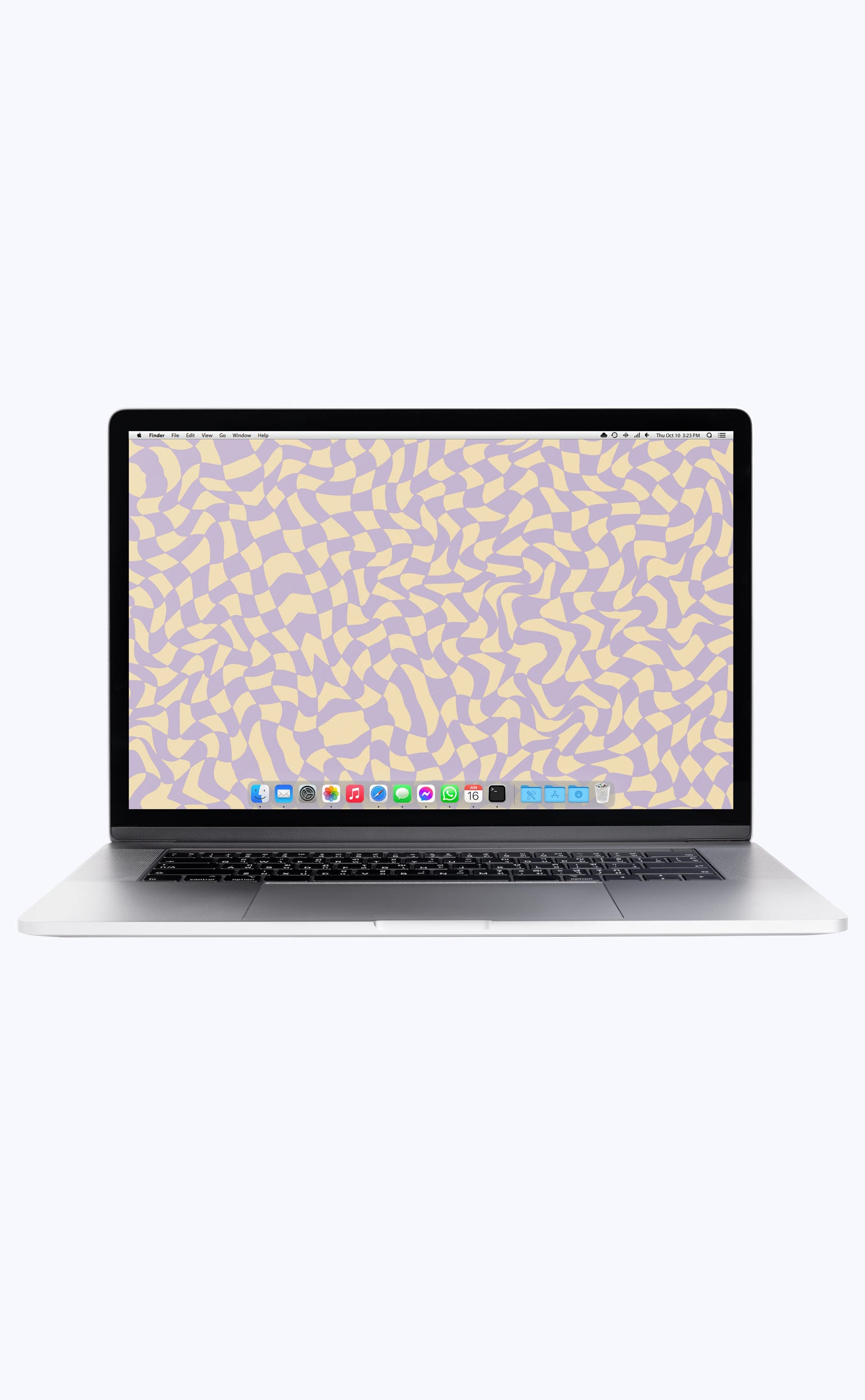 Purple Wavy Check | Digital Laptop Wallpaper