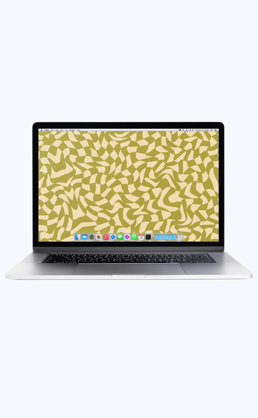 Yellow Wavy Check | Digital Laptop Wallpaper