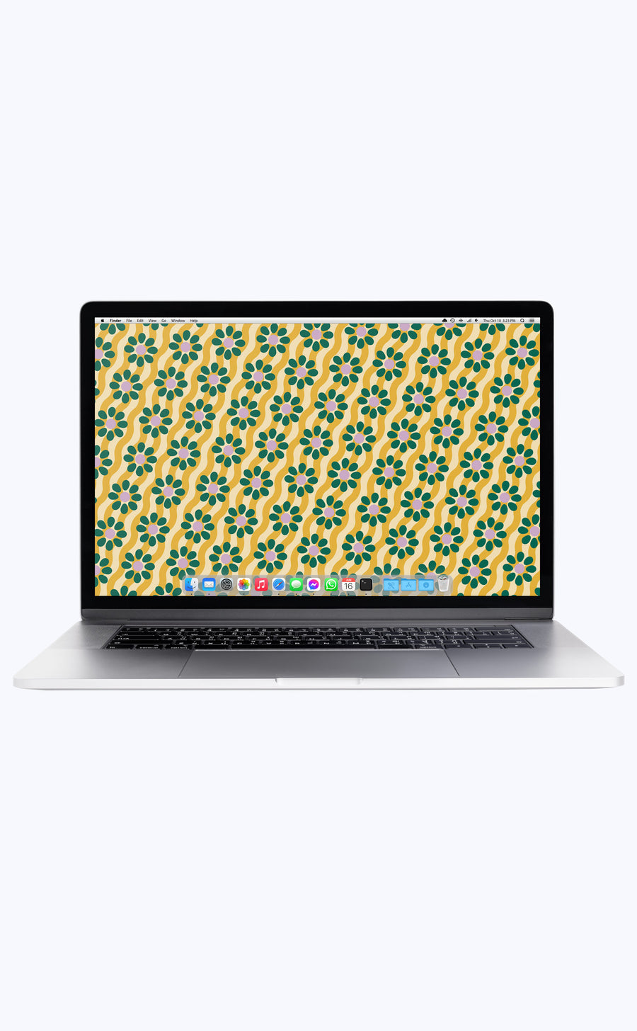 Yellow Wavy Daisy | Digital Laptop Wallpaper
