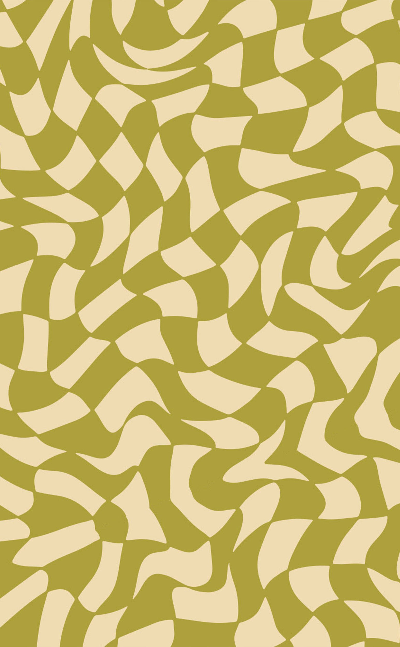 Yellow Wavy Check | Digital Laptop Wallpaper