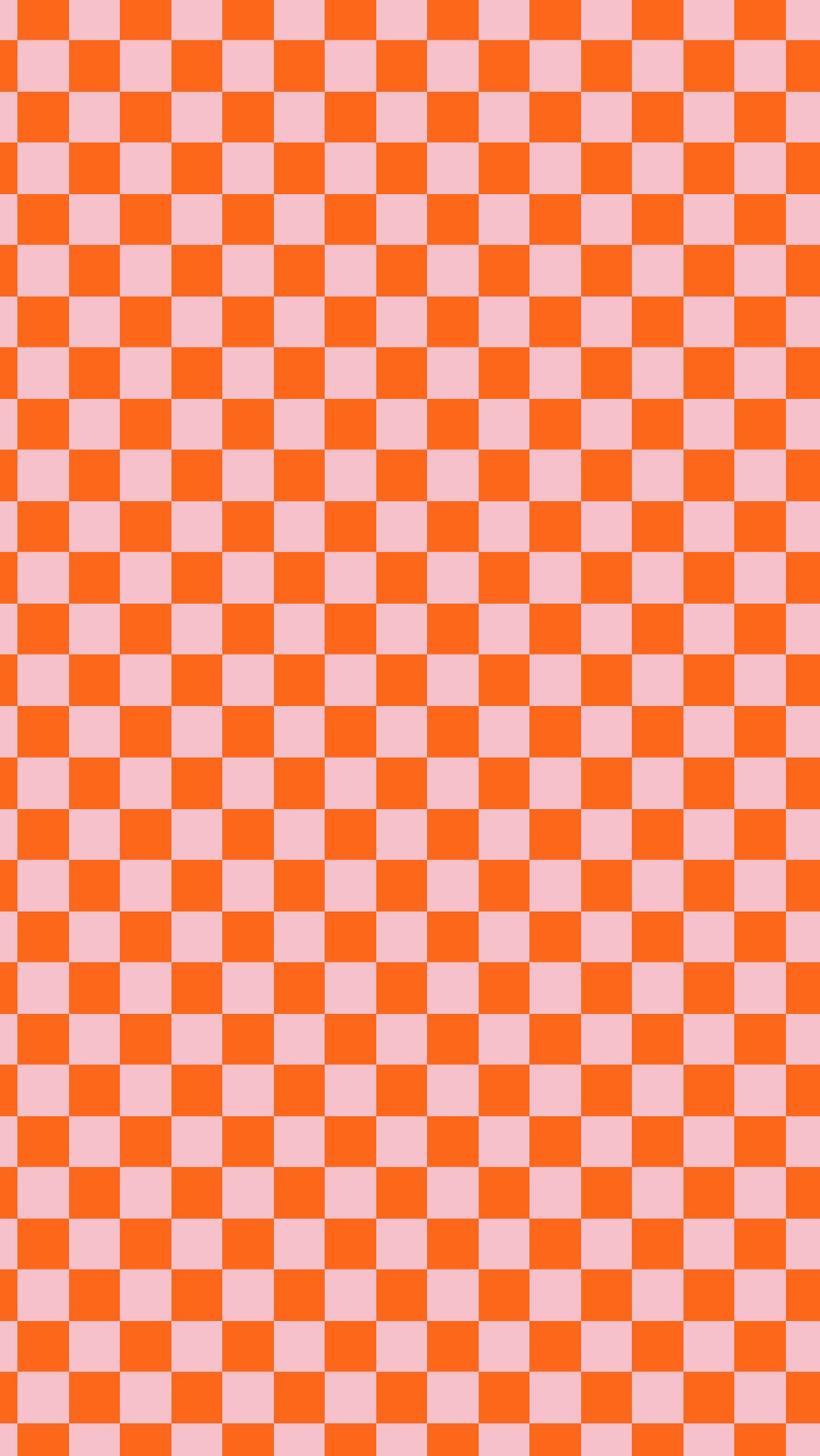 Pink and Orange Checkerboard | Digital Phone Wallpaper