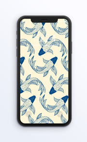 Koi Fish | Digital Phone Wallpaper