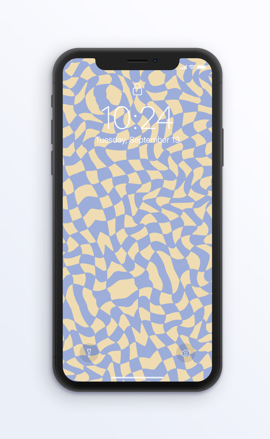 Blue Wavy Check | Digital Phone Wallpaper