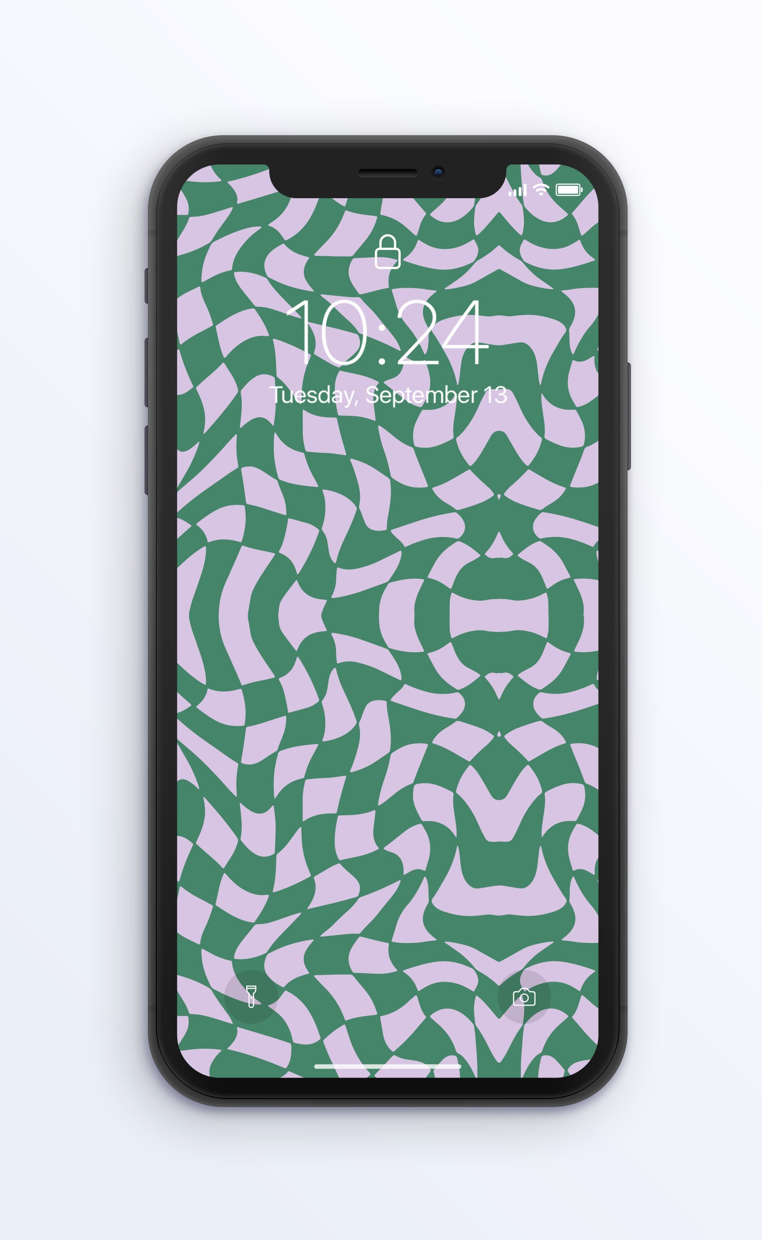 Green Wavy Check | Digital Phone Wallpaper