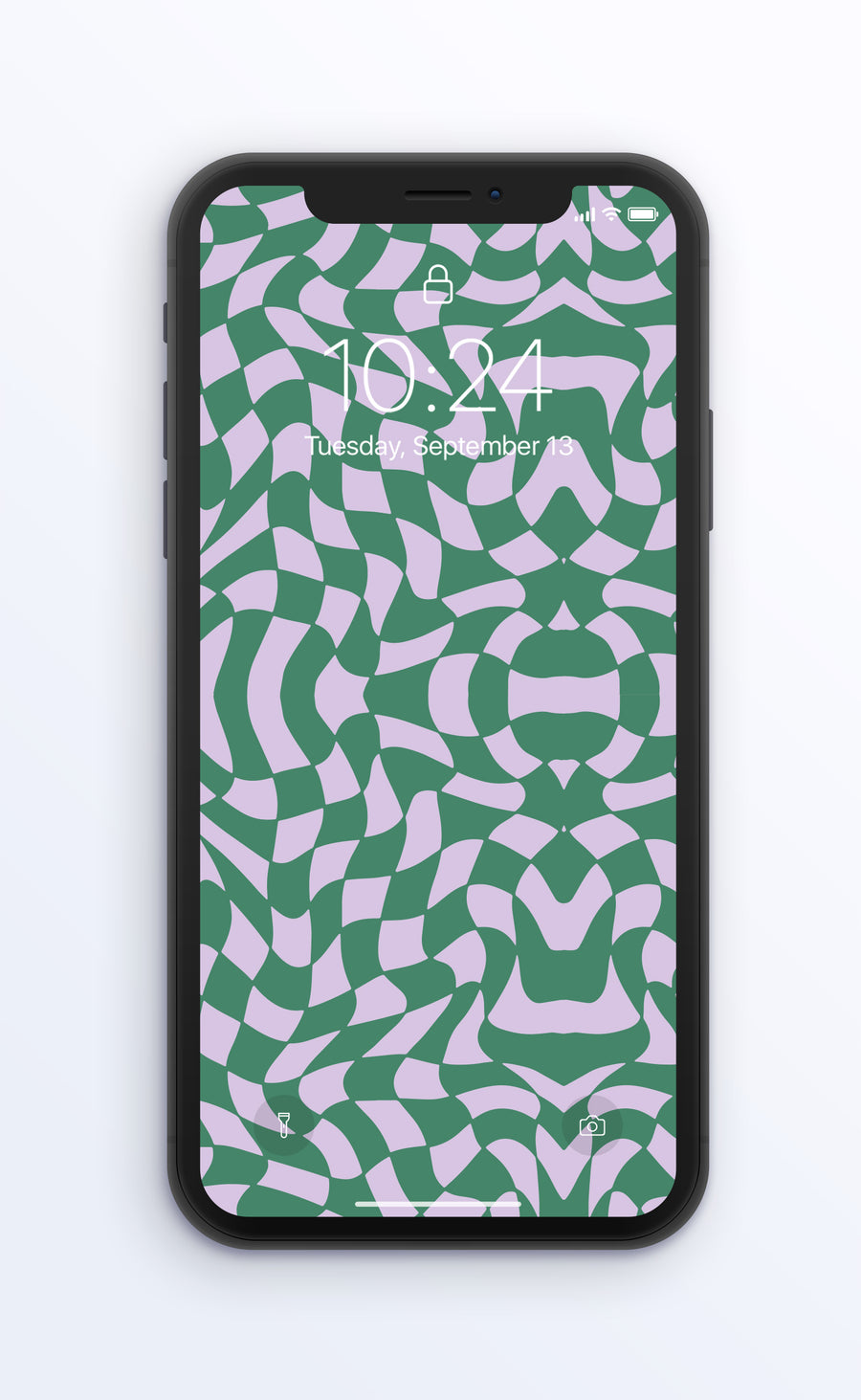 Green Wavy Check | Digital Phone Wallpaper