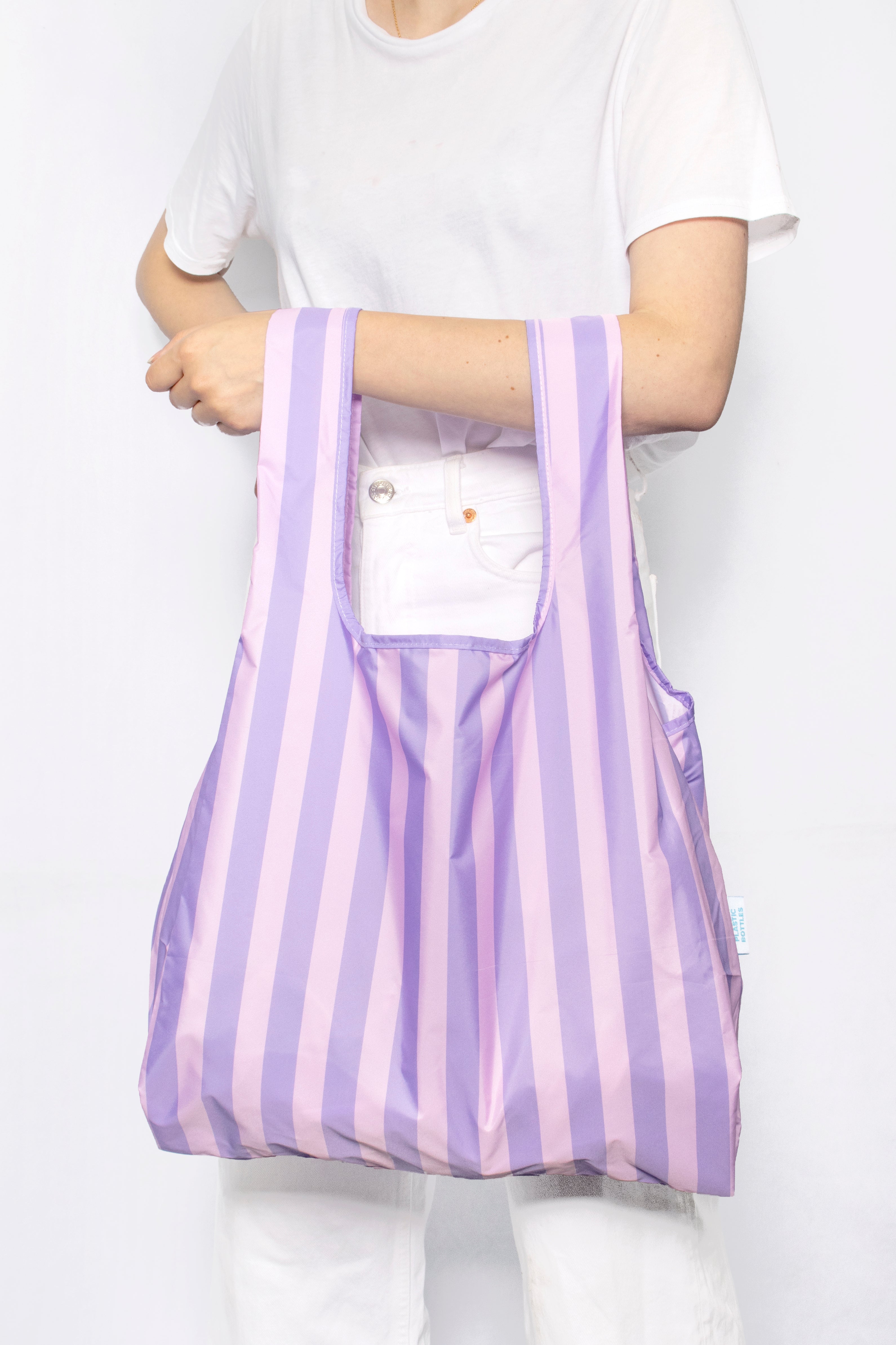 Purple Stripes | Medium Reusable Bag