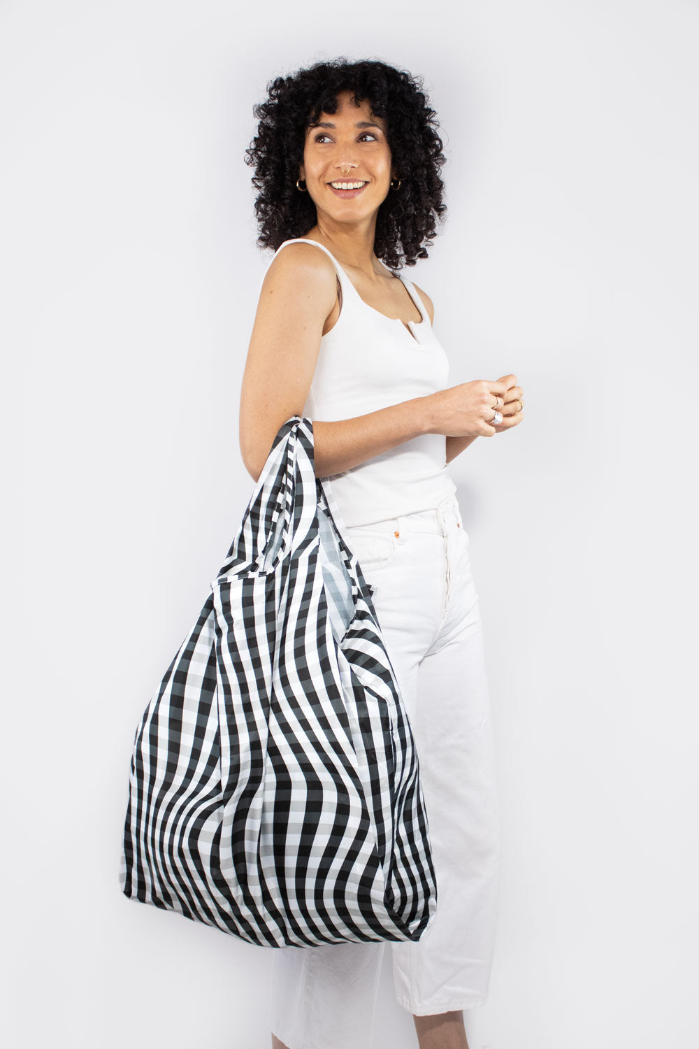 Distorted Gingham | Extra Large Reusable Bag