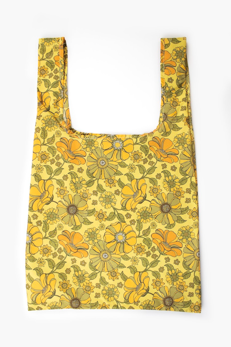 Retro Flowers | Medium Reusable Bag (Voxi)