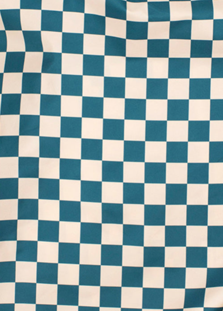 Checkerboard Teal & Beige | Medium (Voxi)