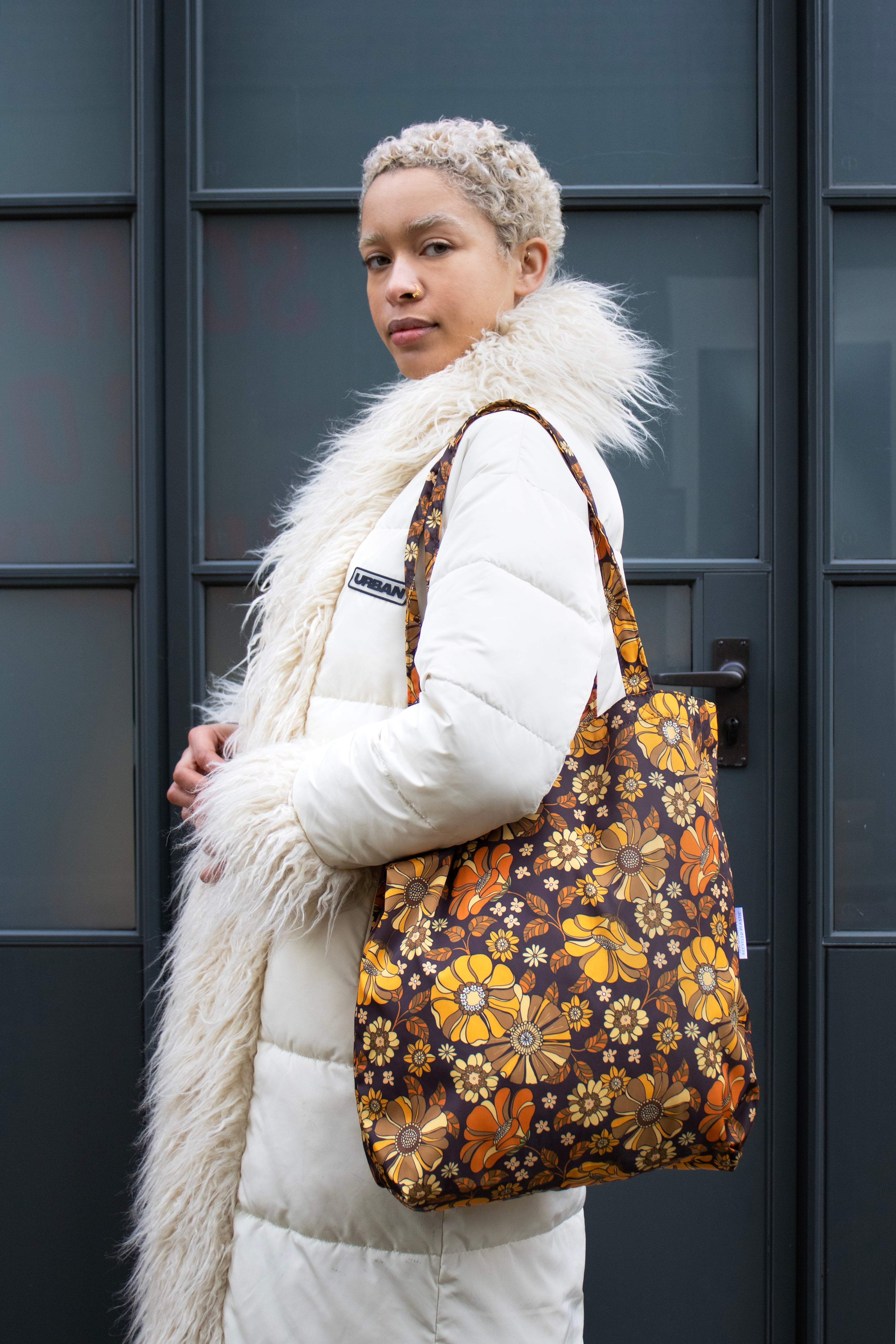 Retro Flowers | Recycled Tote
