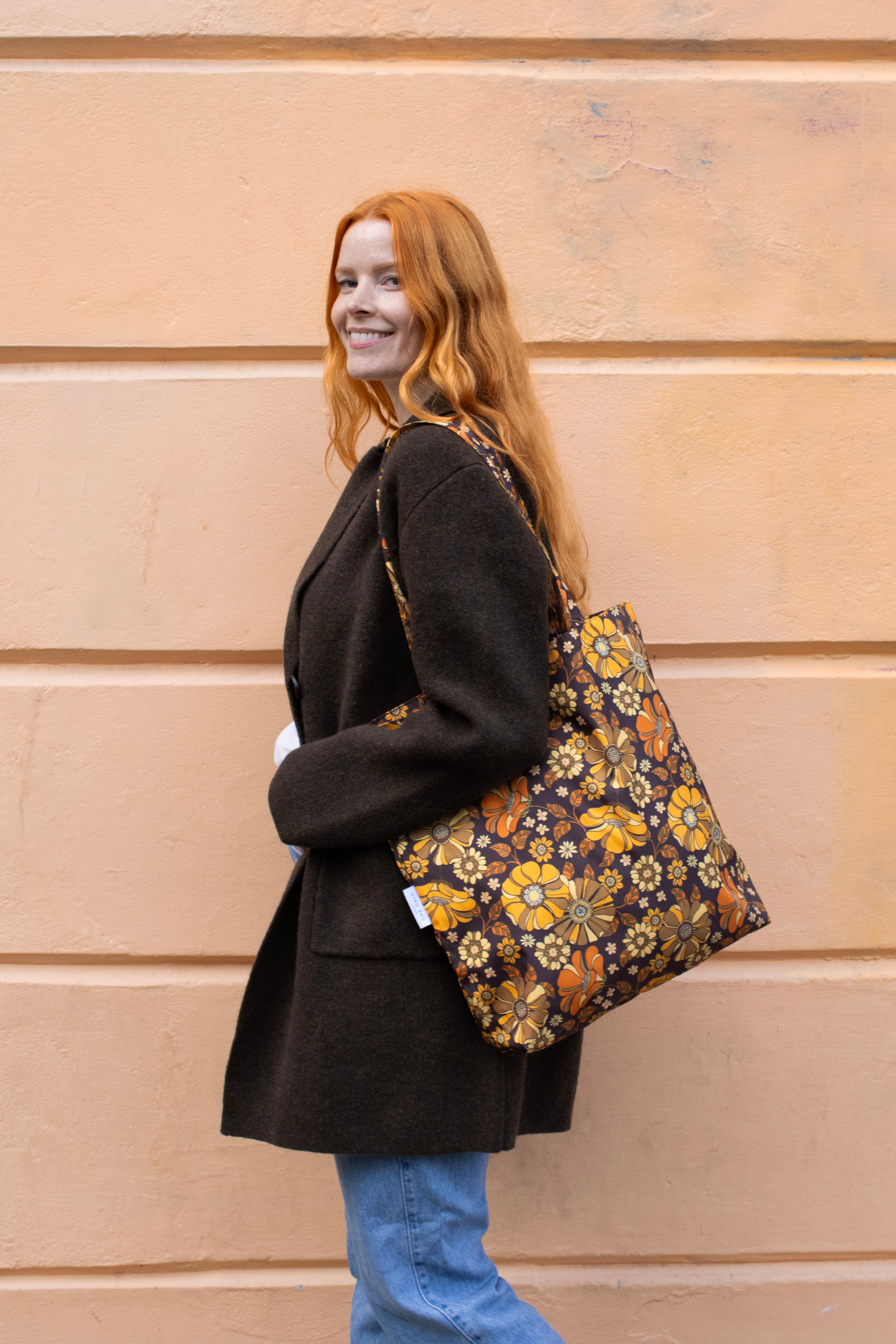 Retro Flowers | Recycled Tote