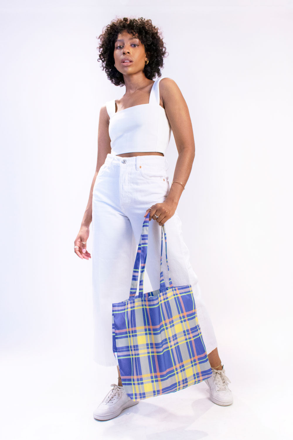 Madras Check | Recycled Tote