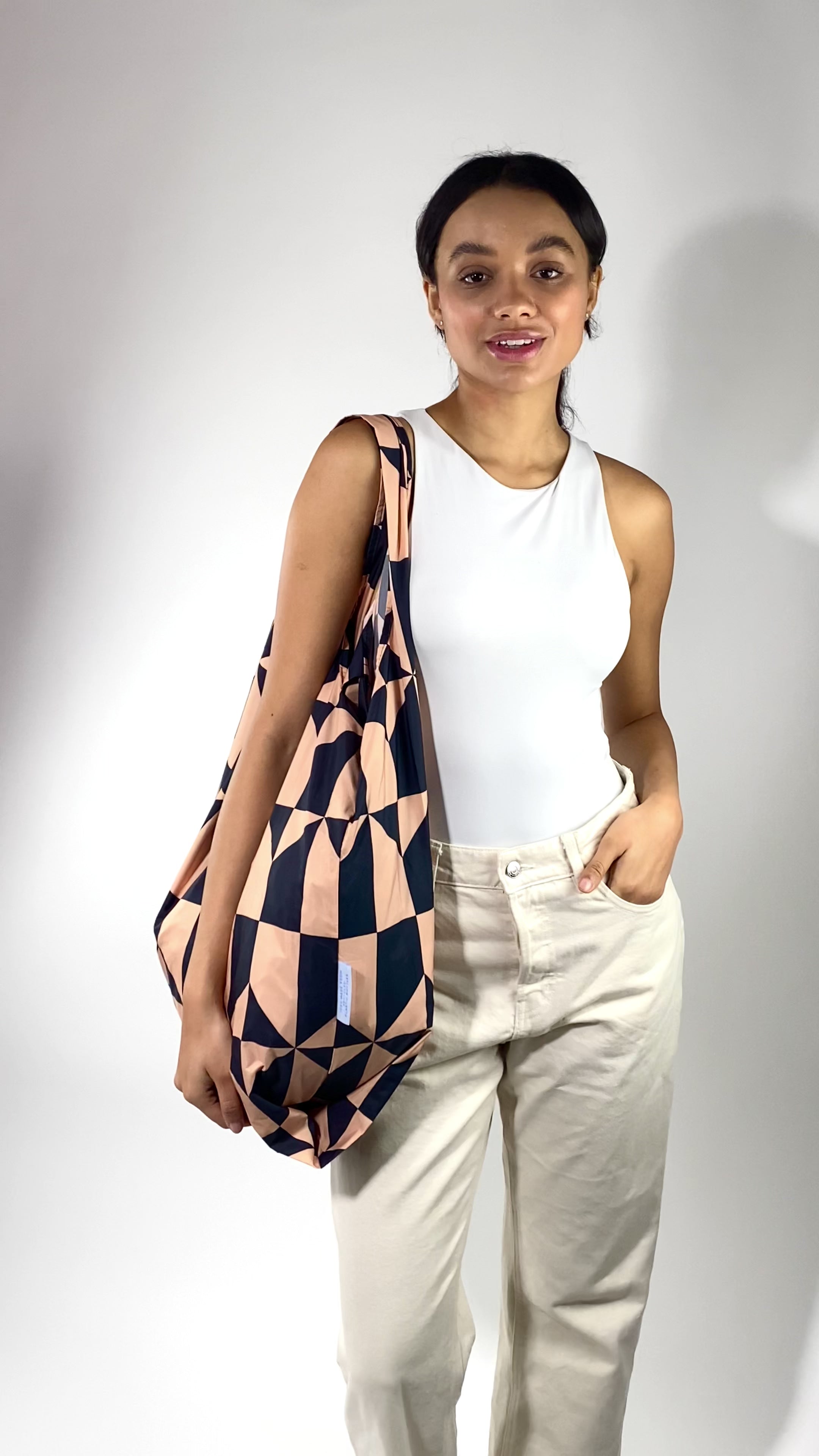 Load video: Polka Dots | Extra Large Reusable Bag