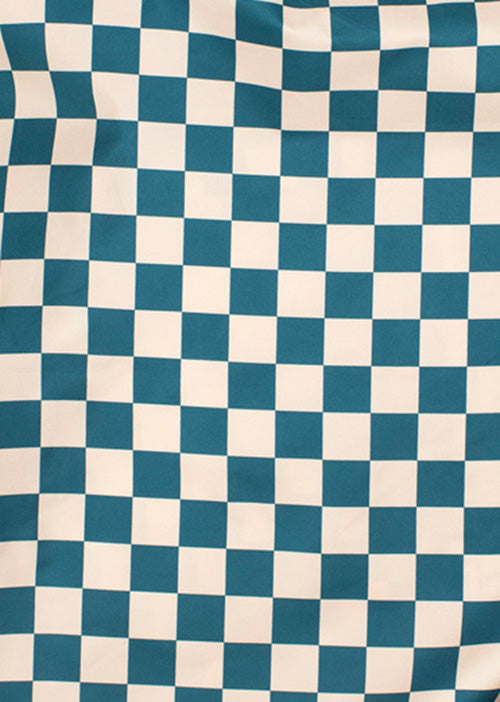 Checkerboard Teal & Beige | Medium