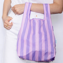 Purple Stripes | Mini Reusable Bag