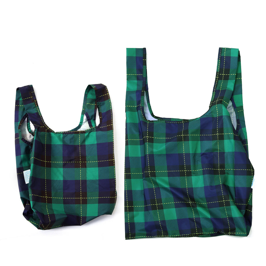 Tartan - Mini & Medium Bundle - 100% recycled reusable bag - kind bag