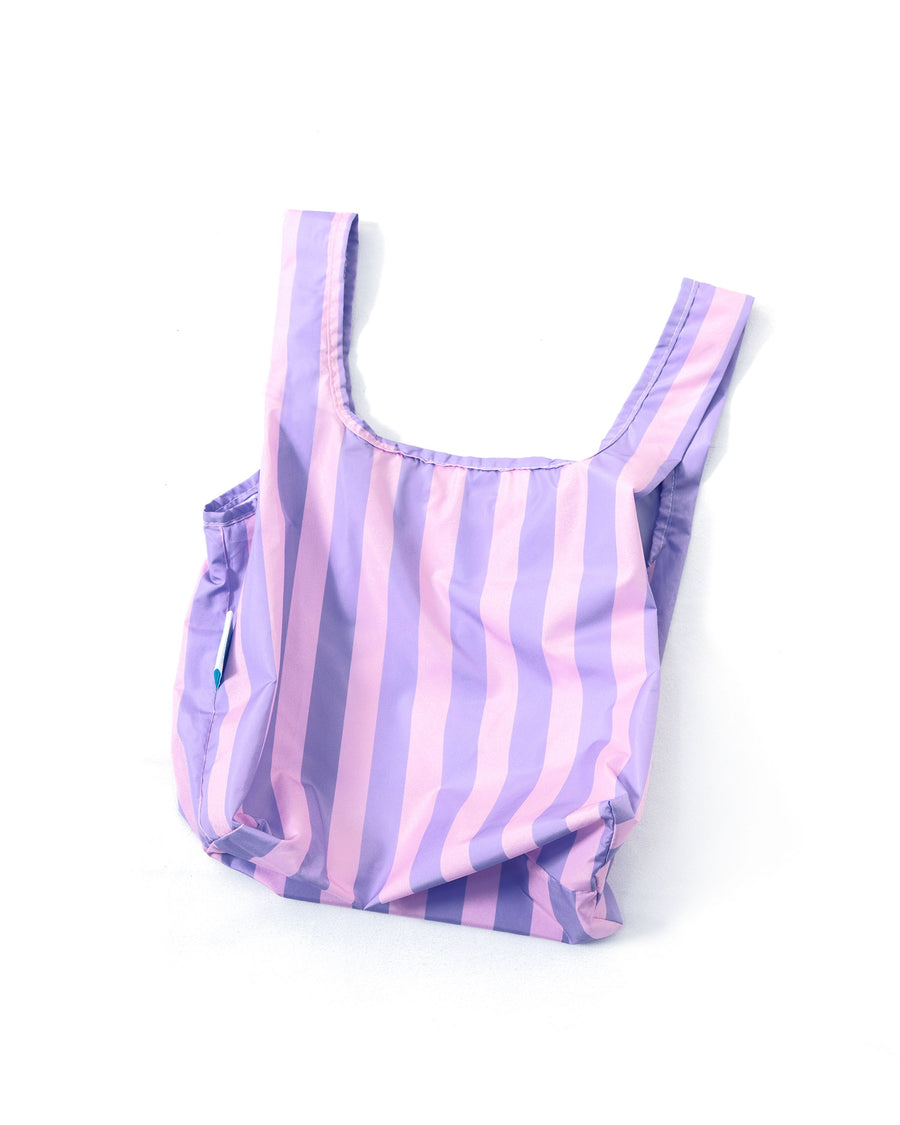 Purple Stripes - 100% recycled reusable bag - Mini - kind bag