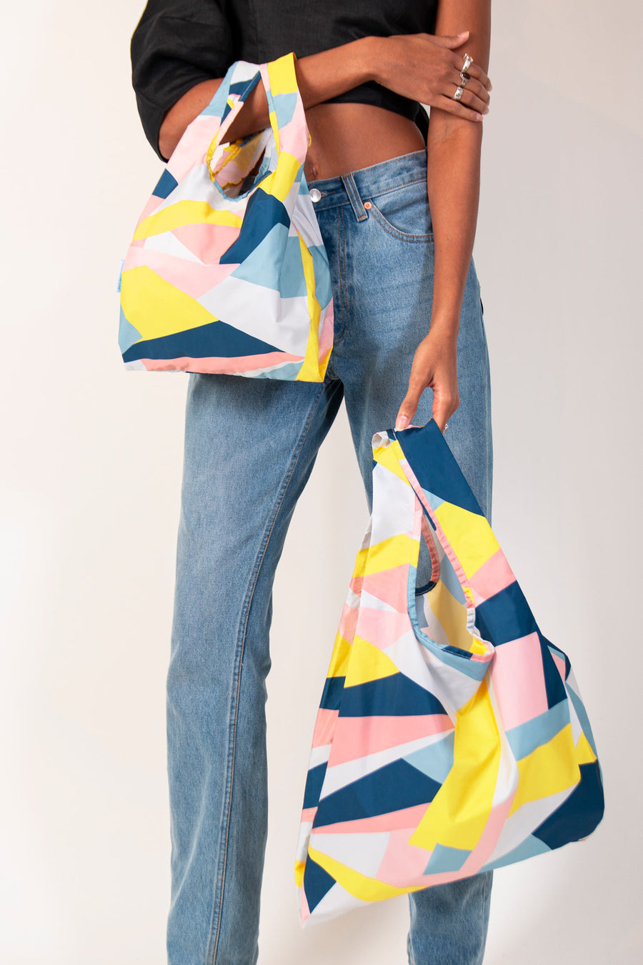 Mosaic - Mini & Medium Bundle - 100% recycled reusable bag - kind bag