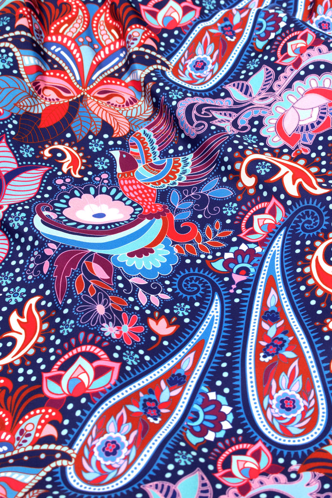 Kind Bag Boho Paisley Purple Reusable Bag Swatch